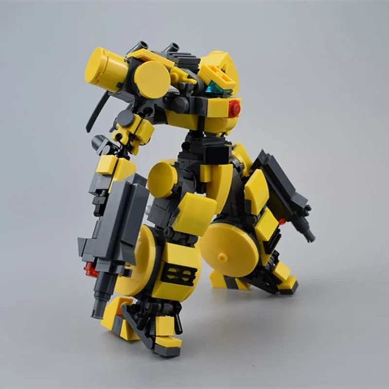 

DIY Assembly Model Kits DIY STEM MOC Mecha Model Small Particle Building Blocks Educational Toy Yellow