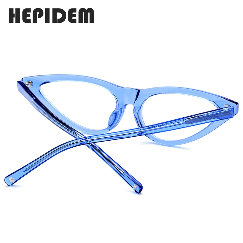 HEPIDEM Acetate Kính Mắt Mèo Gọng Nữ Trong Suốt Kính Đeo Mắt Kính Mắt Nữ Cận Thị Quang Đơn Thuốc Kính Mắt 9115