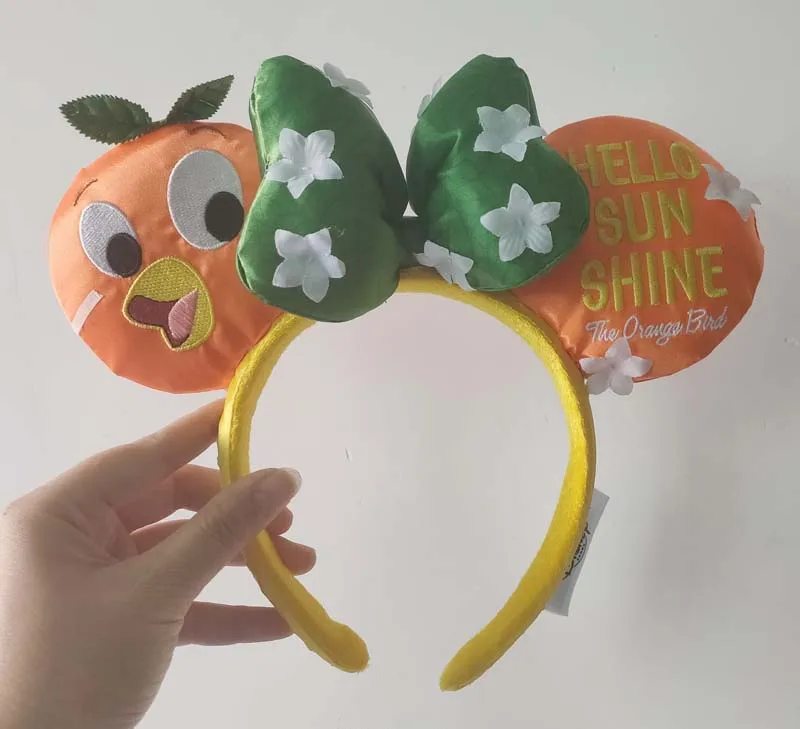 

Disney Parks hello sun shine Mickey Minnie orange Ears Headband new