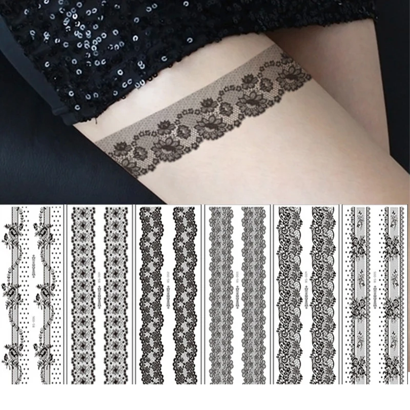 100-folhas-senhora-sexy-perna-laco-preto-a-prova-dwaterproof-agua-temporaria-tatuagem-adesivo-atacado-henna-corpo-braco-arte-decalque-para-menina-mulher