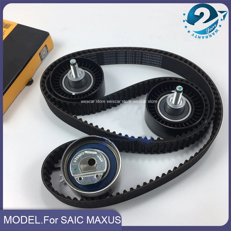 Set of 4 Engine Timing Tensioner/Idler/Timing Belt For For SAIC MAXUS V80 2.5T