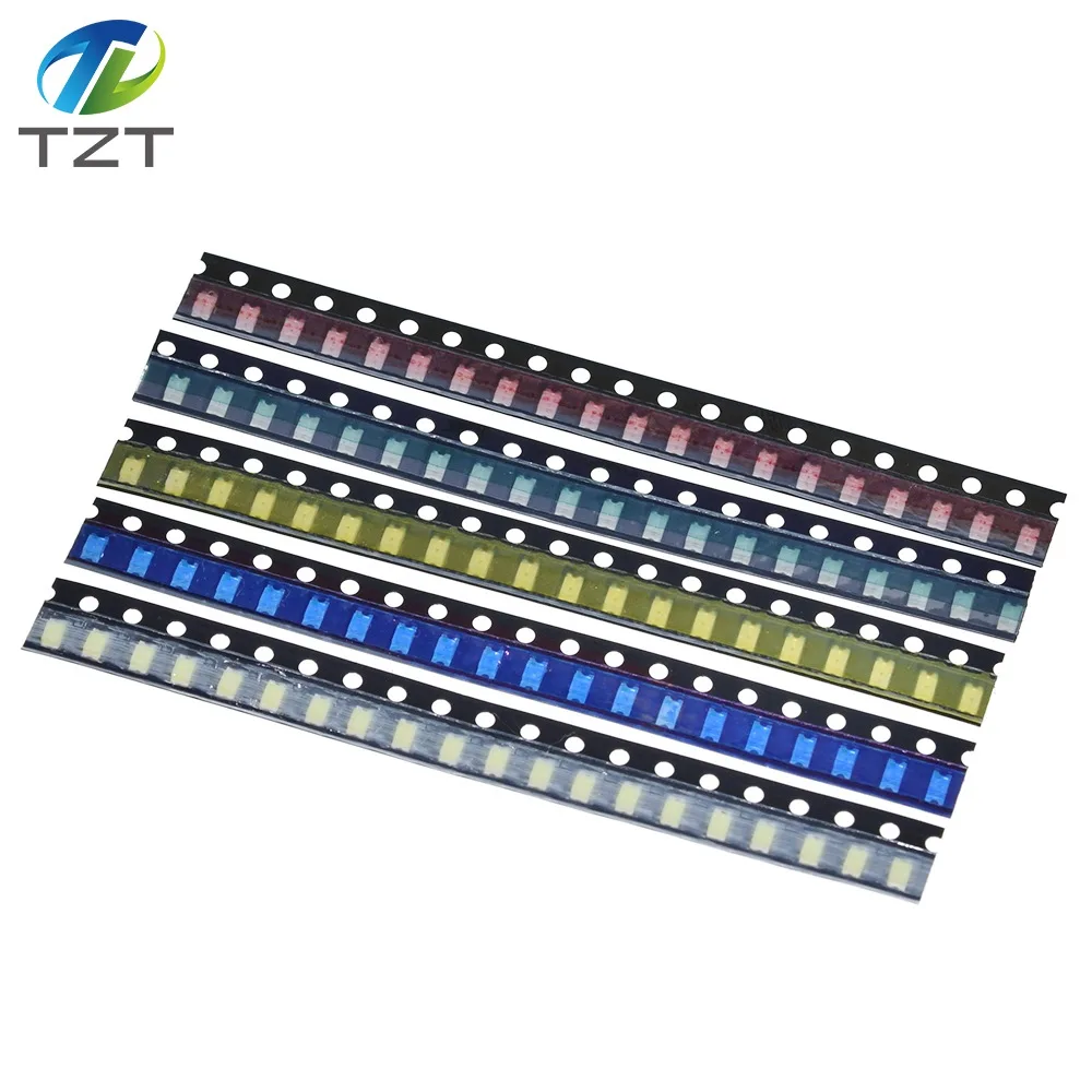 100 stücke = 5 farben x 20 stücke 5730/5050 /1210 /1206 /0805 /0603 LED Diode Sortiment SMD LED Diode Kit grün ROT Weiß Blau Gelb 5630 – Detail 17