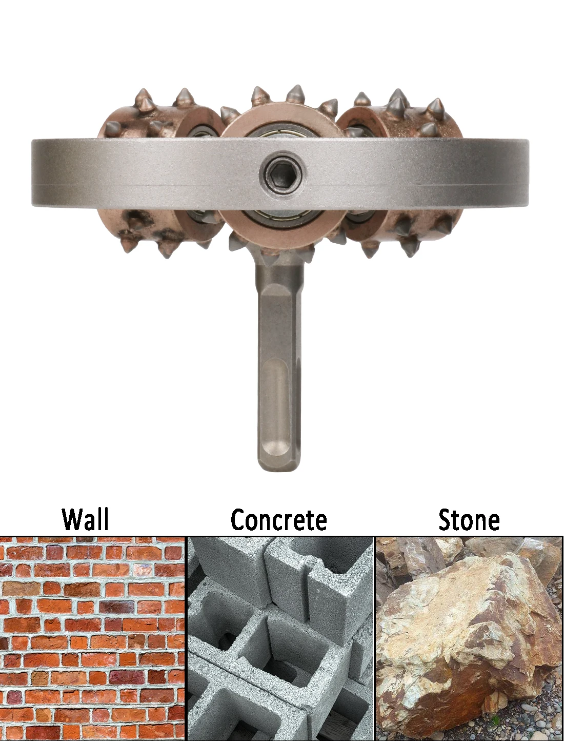 Imagem -04 - Cabeça de Martelo de Cinzel Elétrico 21 Dentes 130 mm para Concreto Lichia Cânhamo Liga Rebolo Pedra