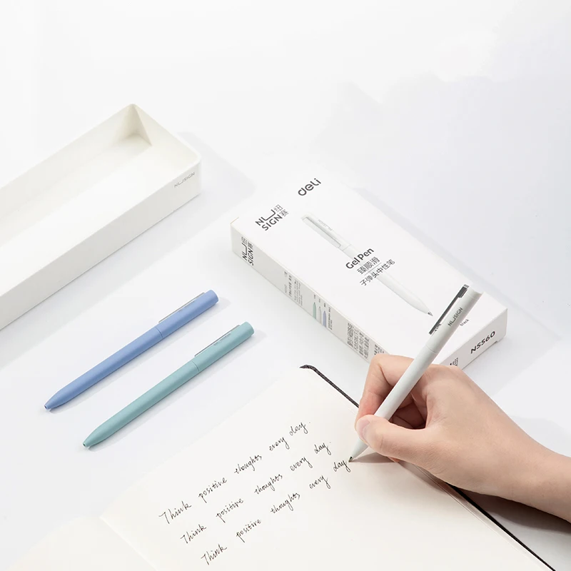 Bolígrafo de Gel YouPin Nusign con recambios para bolígrafo de Gel Xiaomi, bolígrafo Deli colorido de 0,5 MM, tinta azul/negra/roja para la escuela y la Oficina