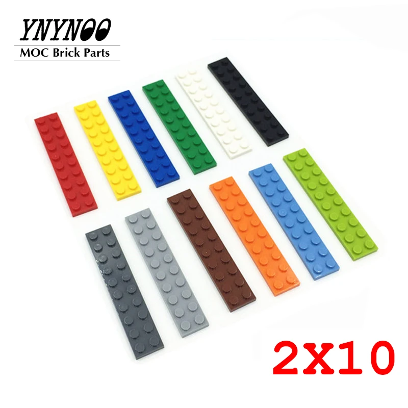 35 개 MOC 부품 3832 플레이트 2x10 빌딩 블록 벽돌베이스 플레이트 선물 639151 호환 DIY 교육 완구 어린이