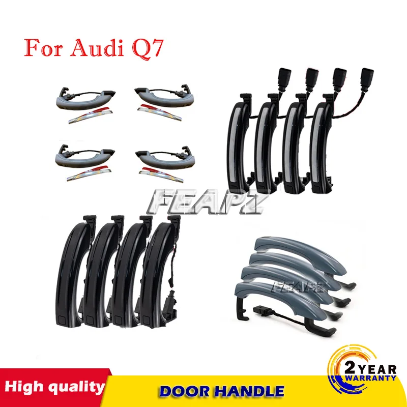 

4Pcs Bule or Black Smart Sensor Exterior Door Handle for Audi Q7 2007-2015 4L0837205A 4L0837205B 4L0837207A