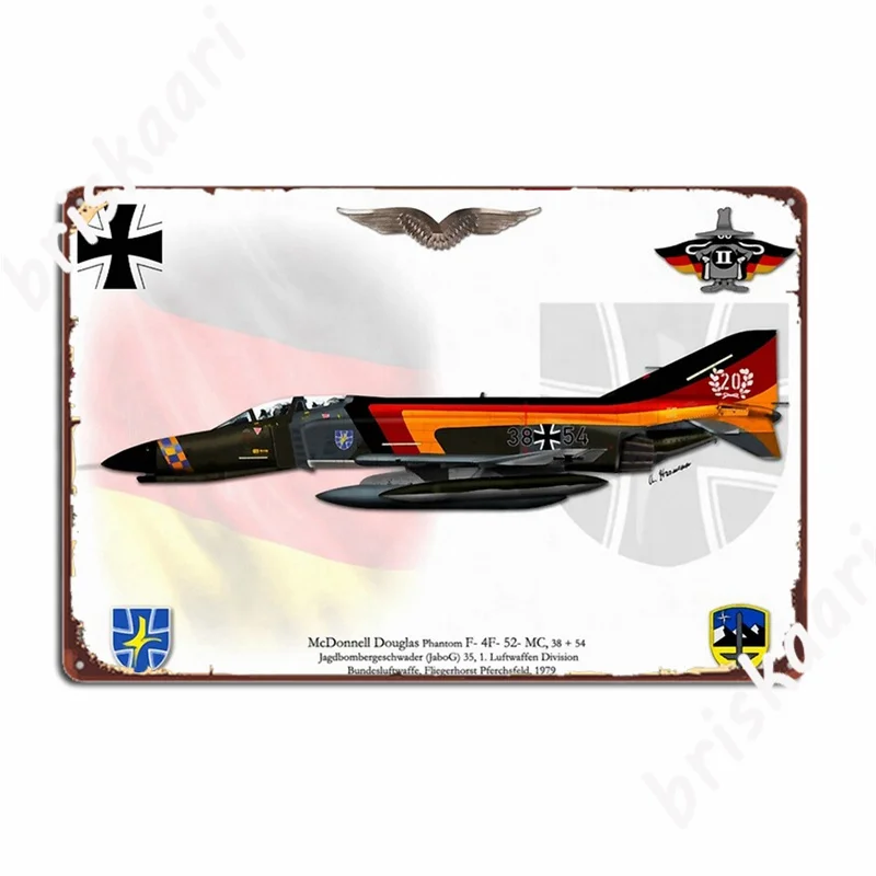 Phantom F- 4f, Jabog 35 (20 Years) Metal Signs pub Club Bar Customize Wall Plaque Tin sign Posters