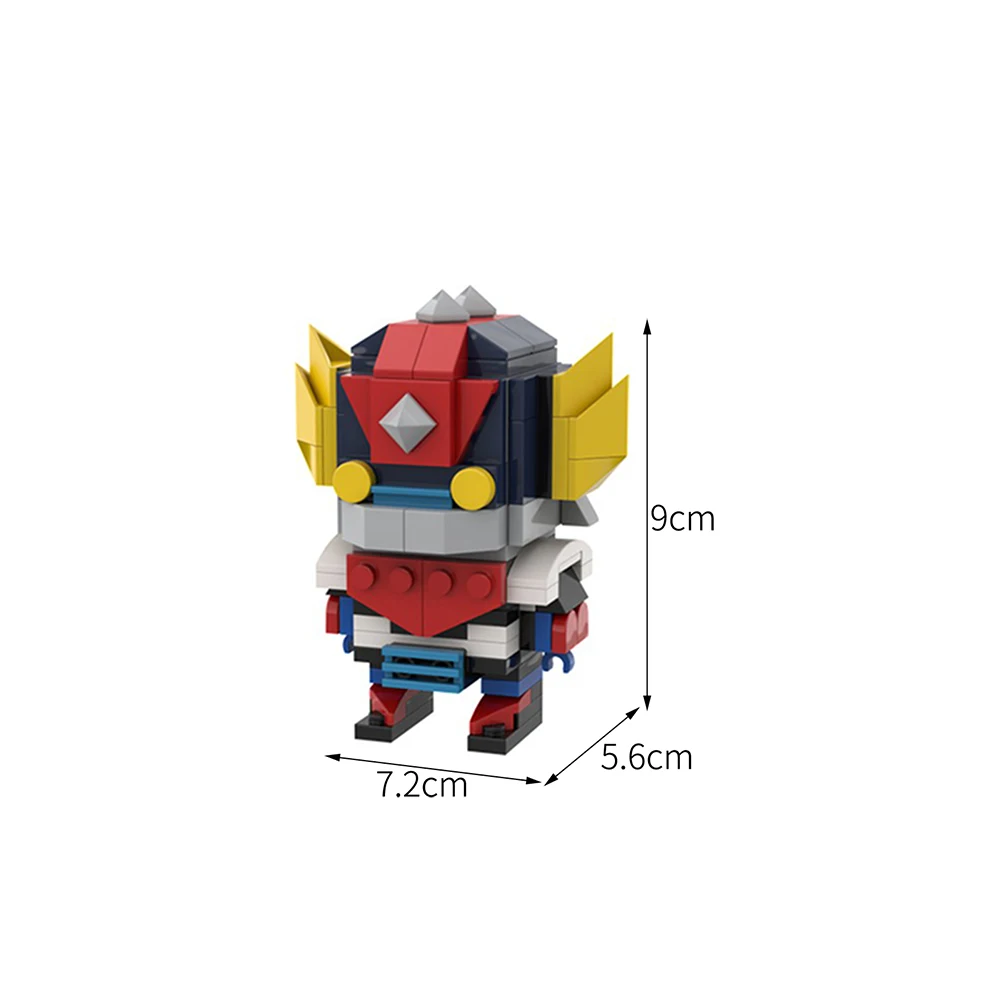 MOC Mini Anime Figures Technical Goldoraked Mecha UFO Robot Building Blocks DIY Action Doll Model Bricks Toys Children Gifts