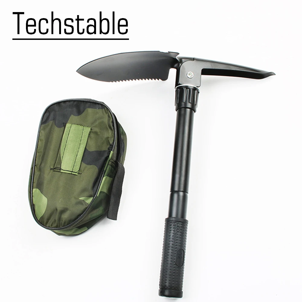 Multi-function Camping Shovel Milni Portable Folding shovel Survival Spade Trowel Dibble Pick Emergency Garden Tool