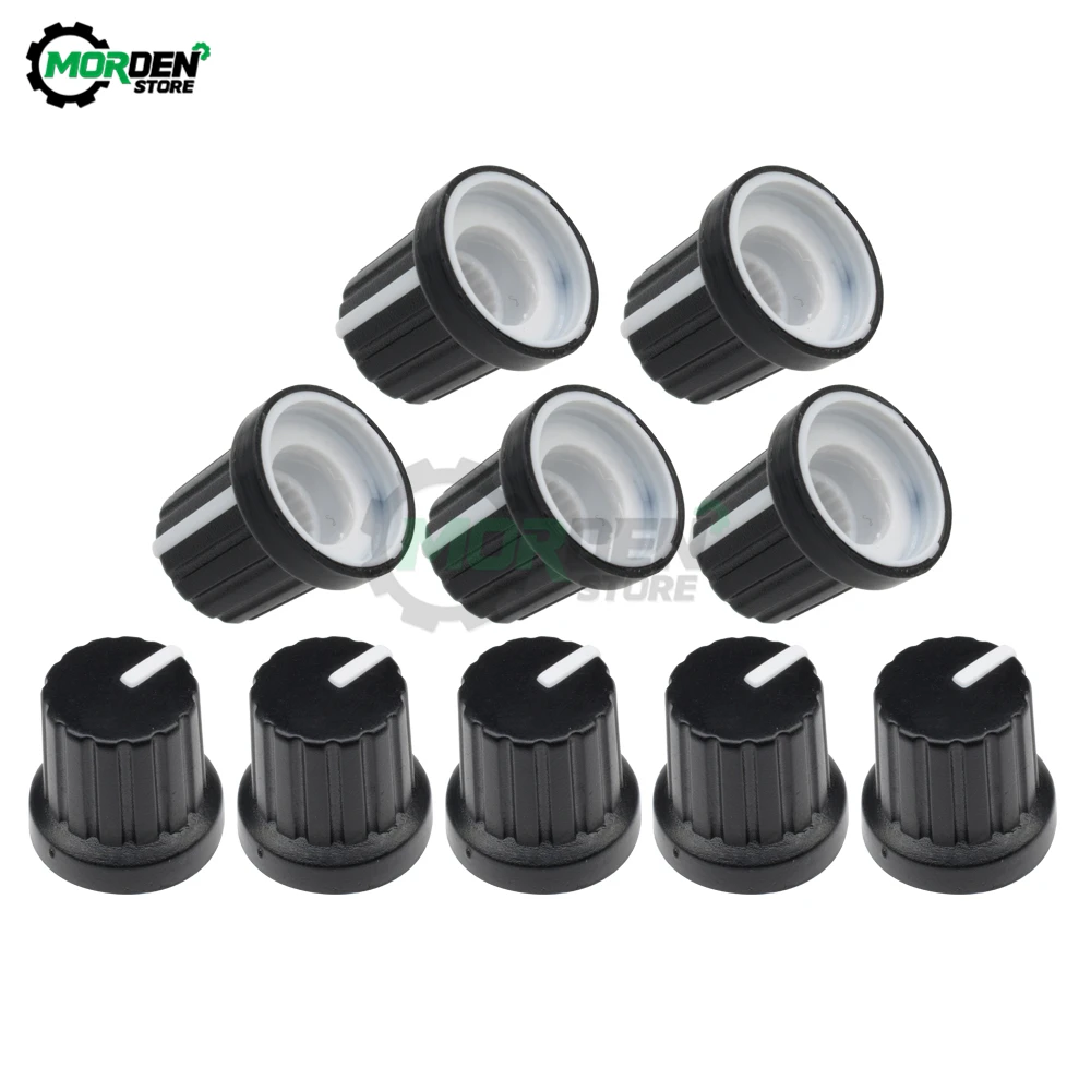 5Pcs/10Pcs/20Pcs WH148 Potentiometer Knob Cap 6mm Shaft Hole WH148 Potentiometers Switch Cap