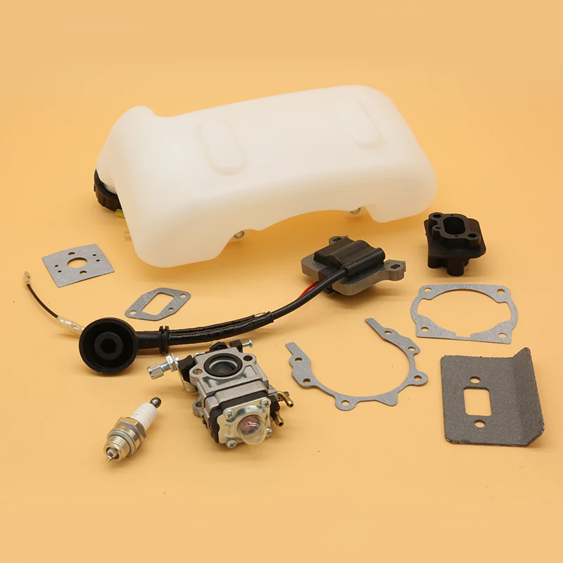 การใช้ถังคาร์บูเรเตอร์ Ignition Coil ปะเก็นชุดสำหรับ40-5 43CC 52CC CG430 CG520 1E40F-5 40F-5เครื่องยนต์เครื่องตัดหญ้าอะไหล่อะไหล่
