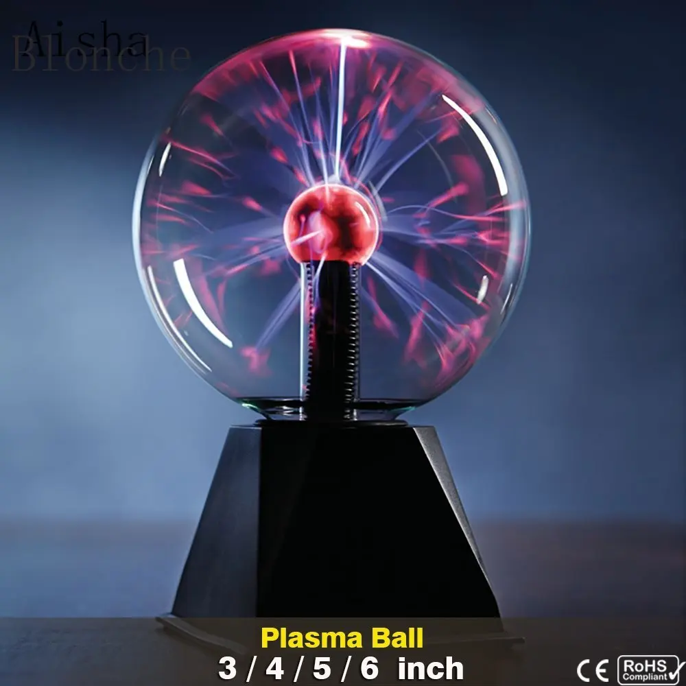 

Novelty Magic Crystal Plasma Ball Touch Lamp 220V LED Night Light Child Nightlight Birthday Christmas Kids Decor Gift Lighting