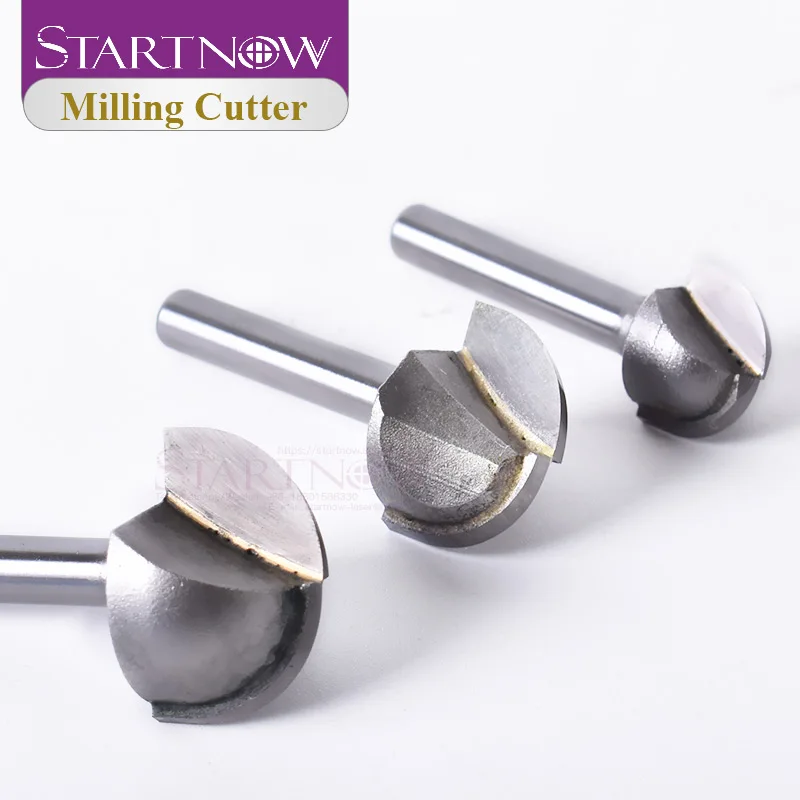 Startnow 5PCS Round Bottom Router Bits For Organic Board MDF Wood PVC Milling Cutters CNC Tool Router Engraving Bit End Mills