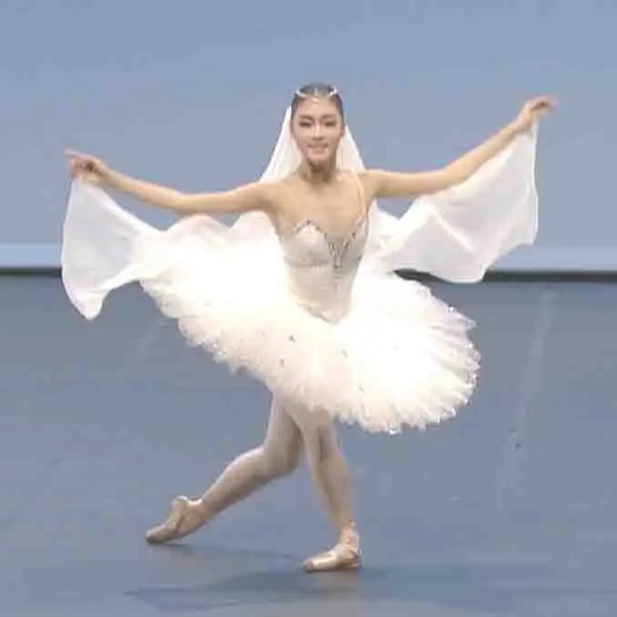 Tutú de Ballet profesional blanco para mujer adulta, traje de competición de baile, vestido de patinaje artístico, vestido de Ballet del Lago de los Cisnes, niñas