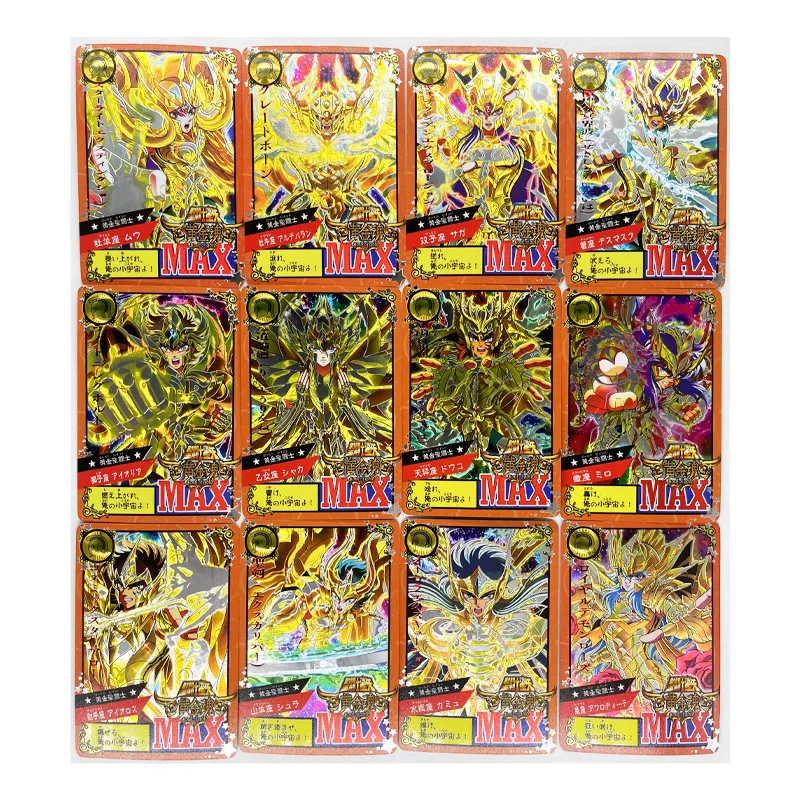 12pcs/set Saint Seiya Soul of Gold Laser Bronzing Toys Hobbies Hobby Collectibles Game Collection Anime Cards