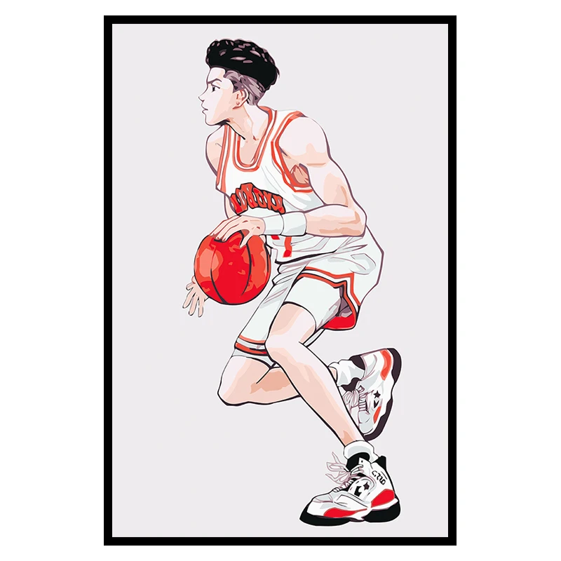 Anime Posters Slam Dunk Canvas Painting Sakuragi Flower Road Rukawa Maple Wall Posters Wall Art for Living Room Decor Picture