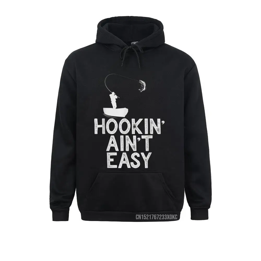 Mens Hookin Aint Easy Pocket Fishin Fathers Day Gifts Fisherman Hoodie Sweatshirts Hoodies For Women Classic Sweatshirts