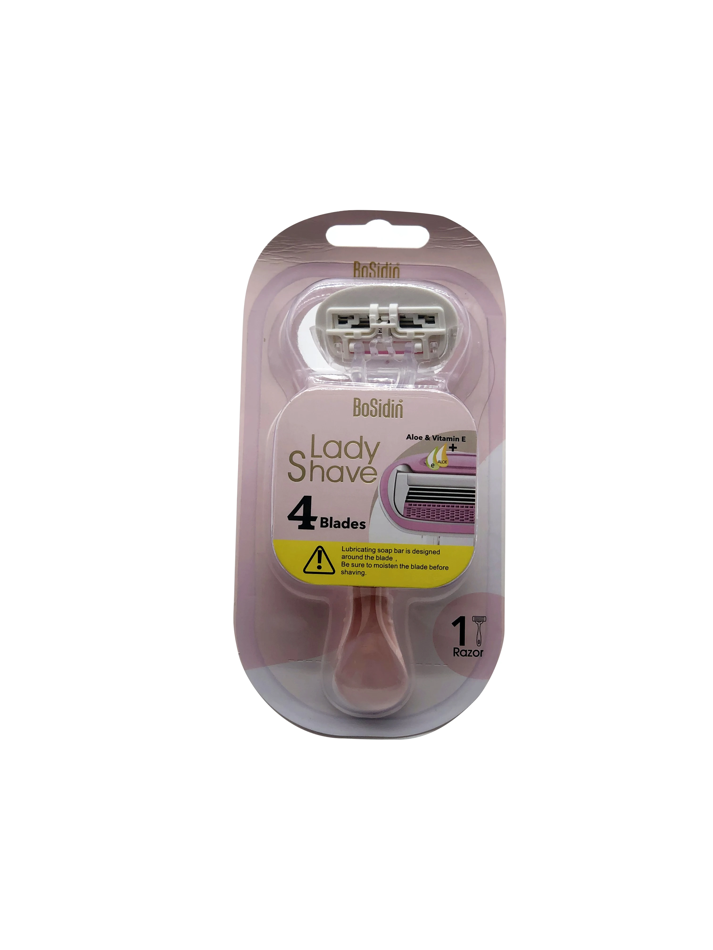 Aksesori Alat Penghilang Rambut Bosidin Cukur Merah Muda