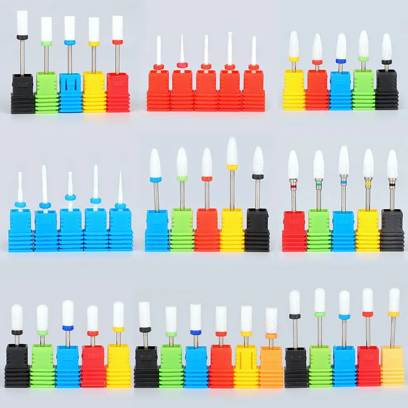 

3/32" Ceramic Nail Drill Bit For Electric Machine Milling Cutter For Manicure Pedicure Files Reinforce Nail Art Polishing Remove