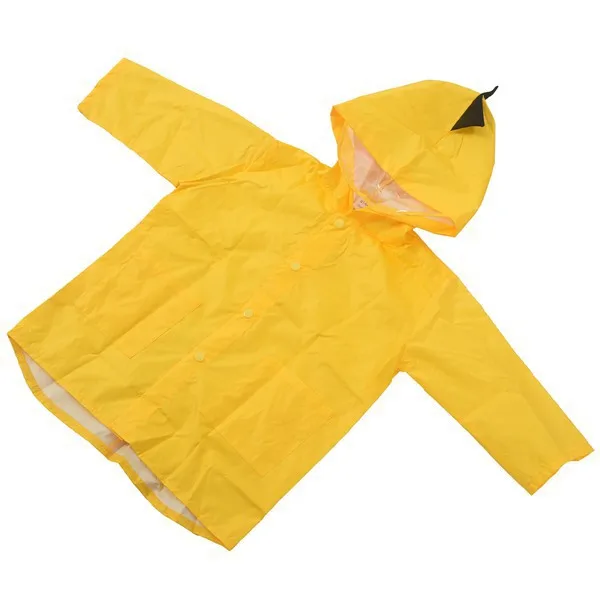 Cute Dinosaur Baby Raincoat, Outdoor Waterproof Rain Coat, Children Impermeable Poncho, Boys and Girls Rain Jacket, Yellow