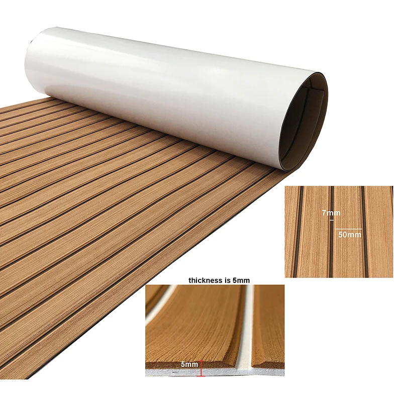 2400*900mm U emulate Teak Boat Decking Sheet decor Motorcycle Kayak EVA foam waterproof Flooring Mat Yacht deck Anti-slip pad