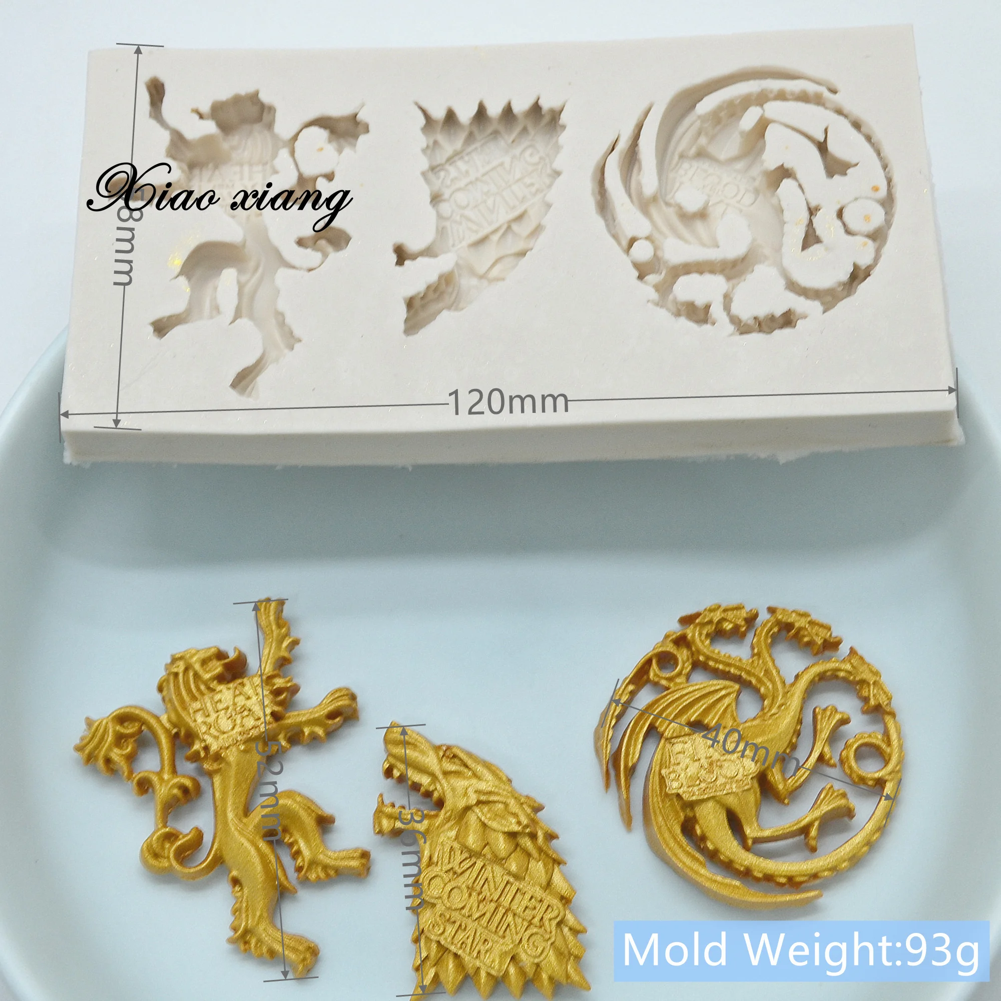 3D Dragon Lion And Wolf Silicone Cake Molds For Baking Family Emblem Fondant Chocolate Mould Cake Decorating Tools Bakeware