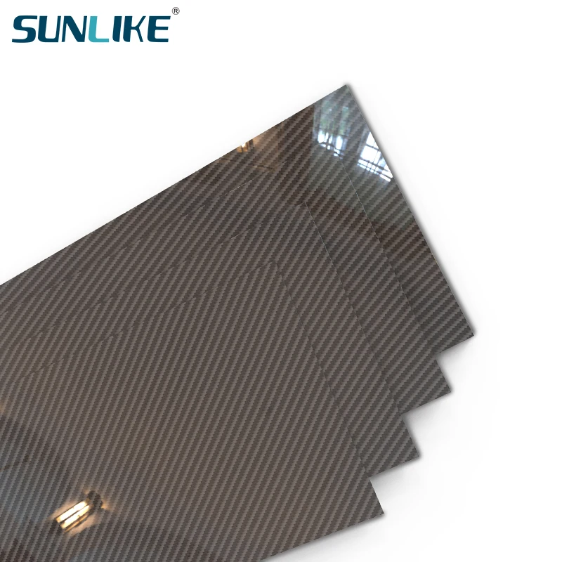 0.25-2.5MM 500mm X500mm 100% Pure 3K Carbon Fiber Plate Panel Sheets Board Fiberic High Composite Hardness Material for RC Model