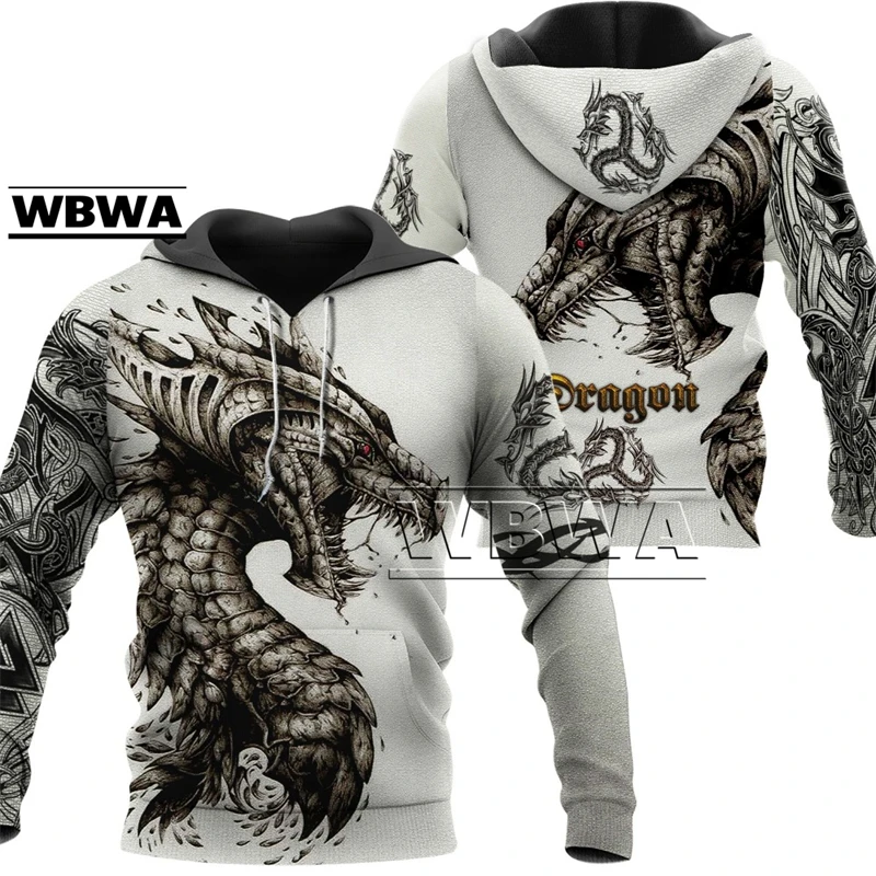 WBWA Tattoo and Dungeon Dragon 3D Printed Unisex Deluxe Hoodie Men Sweatshirt Streetwear  Pullover Casual Jacket Tracksuit KL277