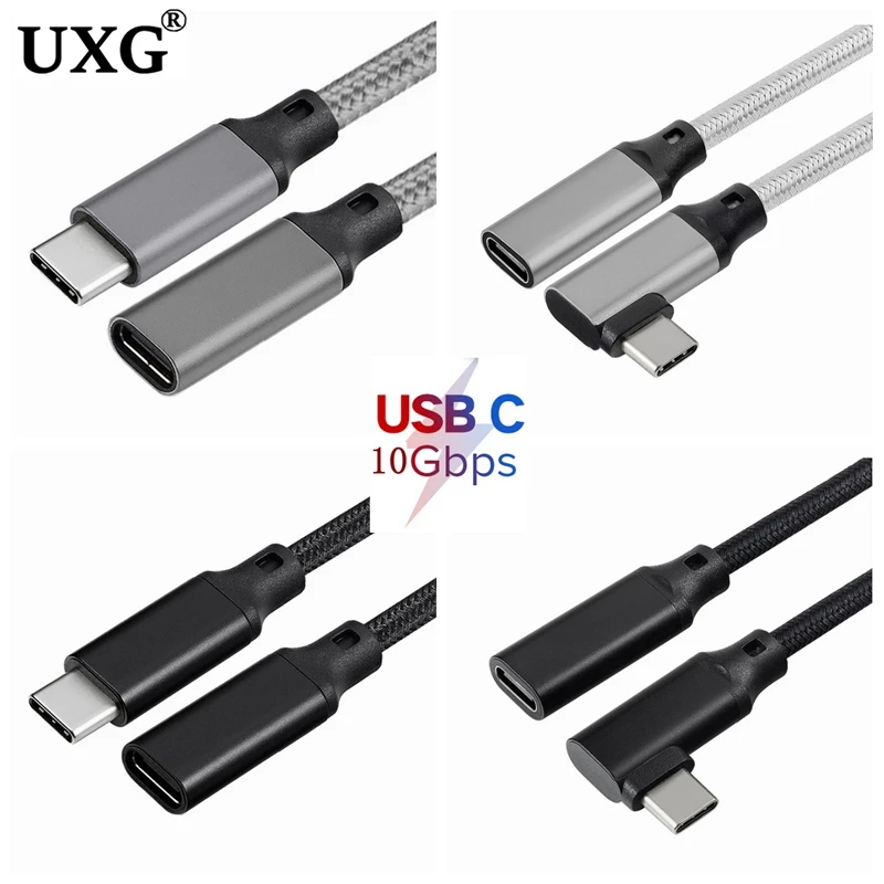USB C Gen2 10Gbps Cable USB 3.1 Type-C 5A E-Mark Fast Charging Nylon Braided Cord For Mac Pro IPad Switch QC4.0 PPS 4K PD