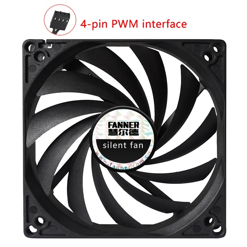 Ice Soul F10015 ultra-thin Chassis Fan 10CM 4PIN PWM Intelligent Speed Regulation Thickness 15MM