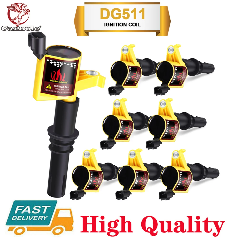 

Set of 8 Engine Ignition Coils DG511 Spark Plugs SP479 For Ford F150 Lincoln V8 4.6L Expedition 5.4L TRITON 2004 2005 2006 2007