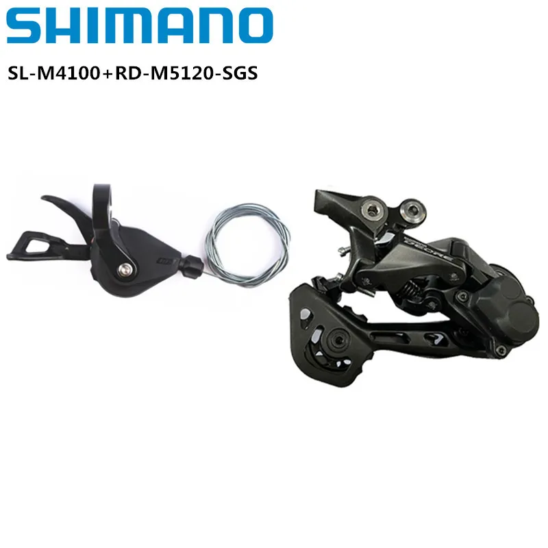 Shimano Deore M4100 Mini-Gruppe 2 x 10 V/11 V Schalthebel RD-M4120 M5120 Schaltwerk mit langem Käfig für 10 s Mountainbike-Set – Detail 2
