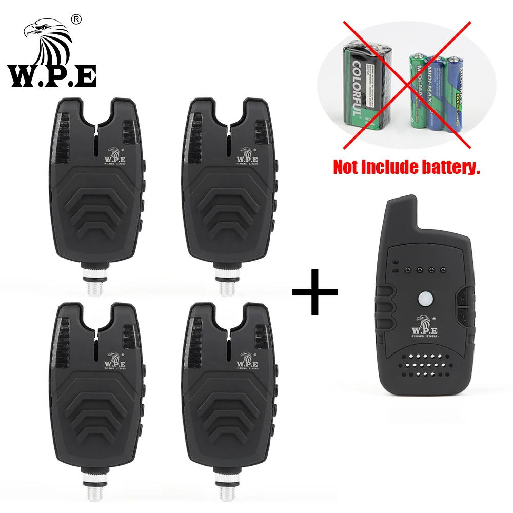 

W.P.E Carp Fishing Bait Alarm 4+1 Set Alert Luminous Indicator Fishing Alarm Tackle Fishing Accessories Pesca without Battery