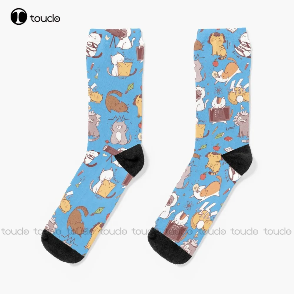 

Science Kittens Socks Mens White Socks Unisex Adult Teen Youth Socks Personalized Custom 360° Digital Print Hd High Quality