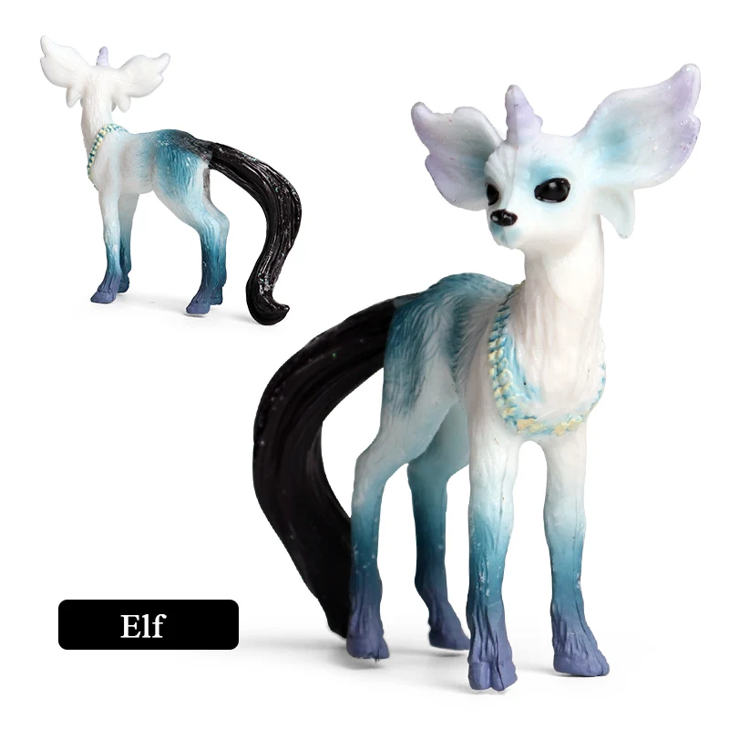 Oenux Original Echte Märchen Fliegen Pferd Simulation Tier Mythische Elfen Elf Pegasus Action-figuren Modell PVC Nette Kinder Spielzeug – Detail 6