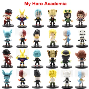 12pcs/set anime私のヒーローアカデミアフィギュアイズクミドリヤsouto todorok uraraka bakugou katsukヒーローアカデムpvcアクションモデルおもちゃ 12ベストセールストドロキショットフィギュア-111