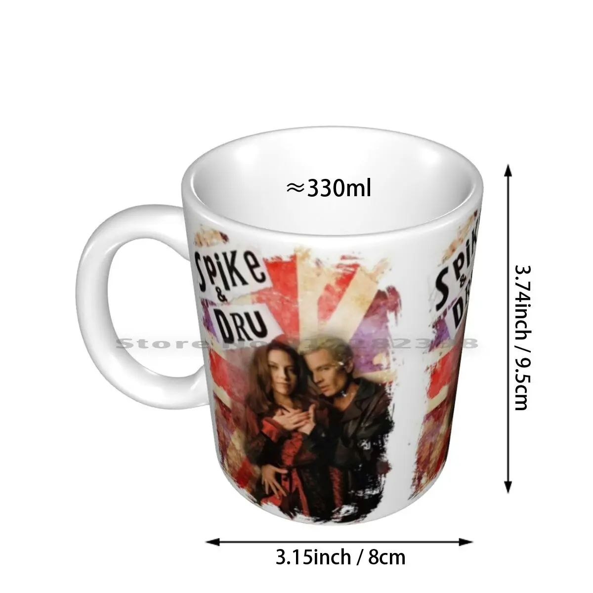 Spike & Dru-Rock & Roll Ceramic Mugs Coffee Cups Milk Tea Mug Buffy The Vampire Spike Drusilla James Marsters Juliet Landau Pop