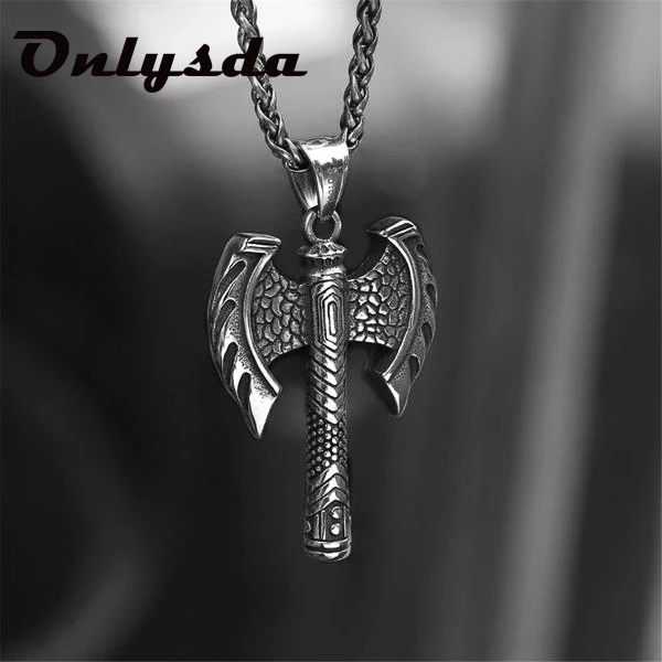 My shape Talisman Ax Anqitue Silver Plated Sun Wheel Amulet Vintage Knots Viking Axe Pendants Norse Wax Necklace for Men Male