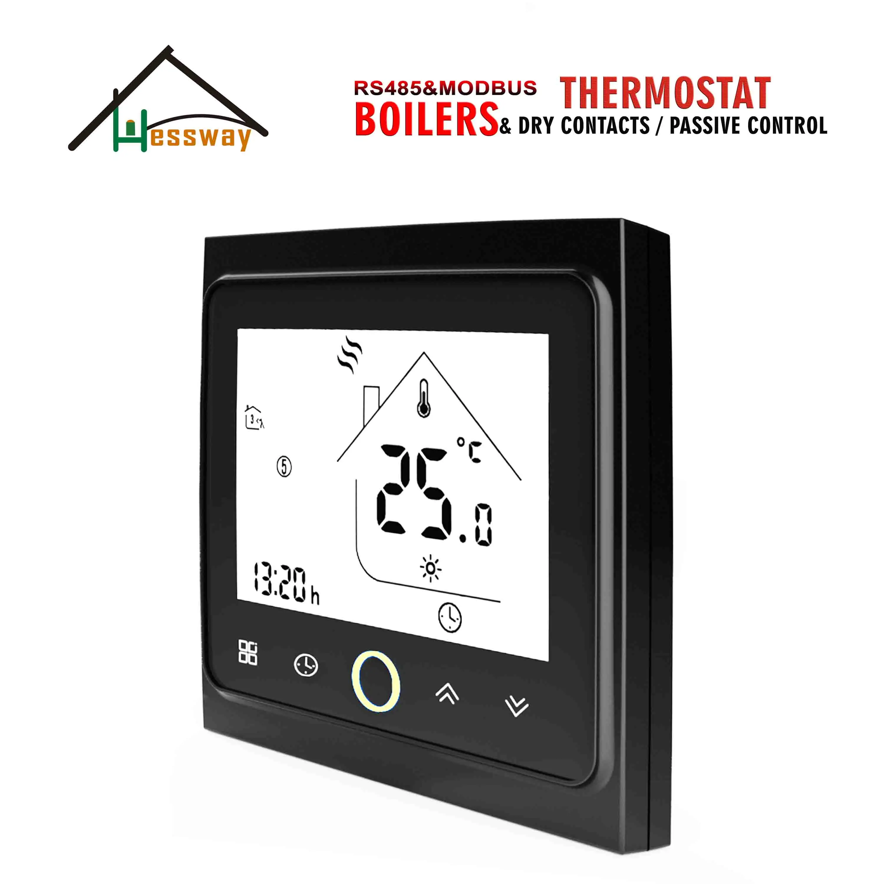 Hessway contato seco rs485 & modbus termostato de controle remoto para caldeira de água on & off