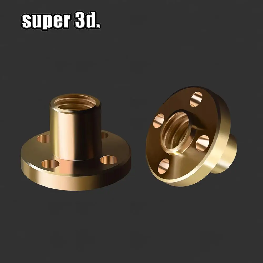 3D printer accessoris Copper Trapezoidal Lead Screw Nut T8 pitch 2mm for Lead 2/4/8mm screw  stepper motor rail screw  CNC