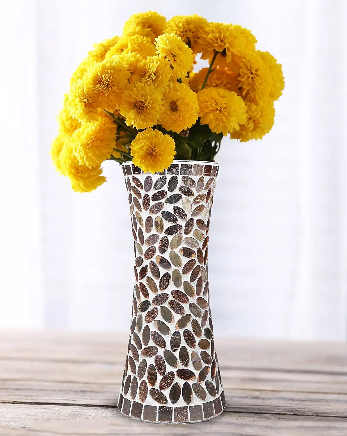 

Mosaic Ceramic Vase 11.8" Tall, Modern Decor vase for flowers & vase fillers