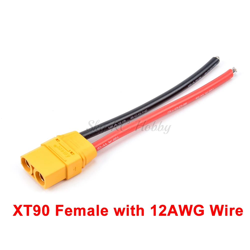 XT30 XT60 XT90 EC5 EC3 EC2 T plug Connector Male / Female Connector plug with Silicone Wire 12AWG 14 AWG 16AWG RC Battery Cable