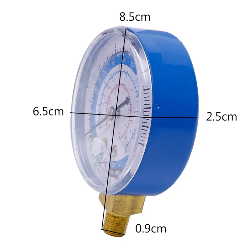 New Blue Air Conditioner R404 R134A R22 Refrigerant Low Pressure Gauge KPA Drop Shipping U1JF