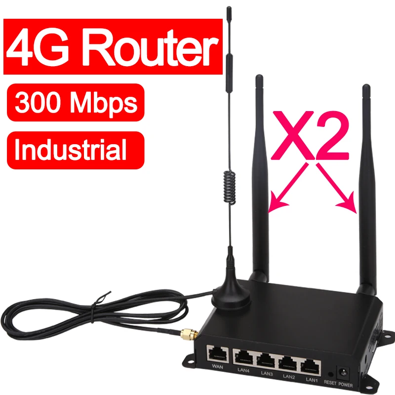 

Firewall Router 4G Router Industrial Intelligent Flow Control Wifi Modem Router Network Adaptor With Sim Card Slot 300Mbps