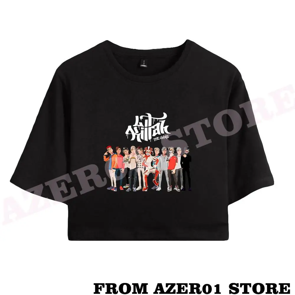 

Team Rar logo print Spring Summer Holiday youthful Women/girl sexy bare midriff Kawaii Style T-shirt