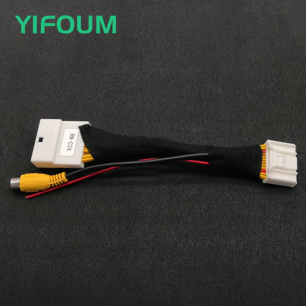 24Pin Original Video Input Switch Reverse Camera RCA Adapter Cable For Renault Clio Sandero Stepway Logan 2 Lutecia Dacia