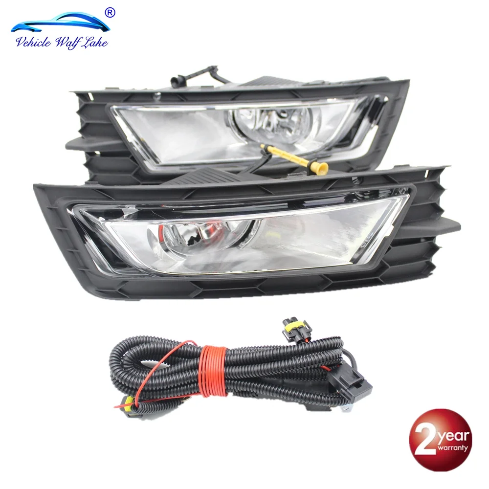 For Skoda Octavia Mk3 A7 5E 2013 2014 2015 2016 Front Bumper Fog Light Fog Lamp Grille Trim And Fog Lamp Wire