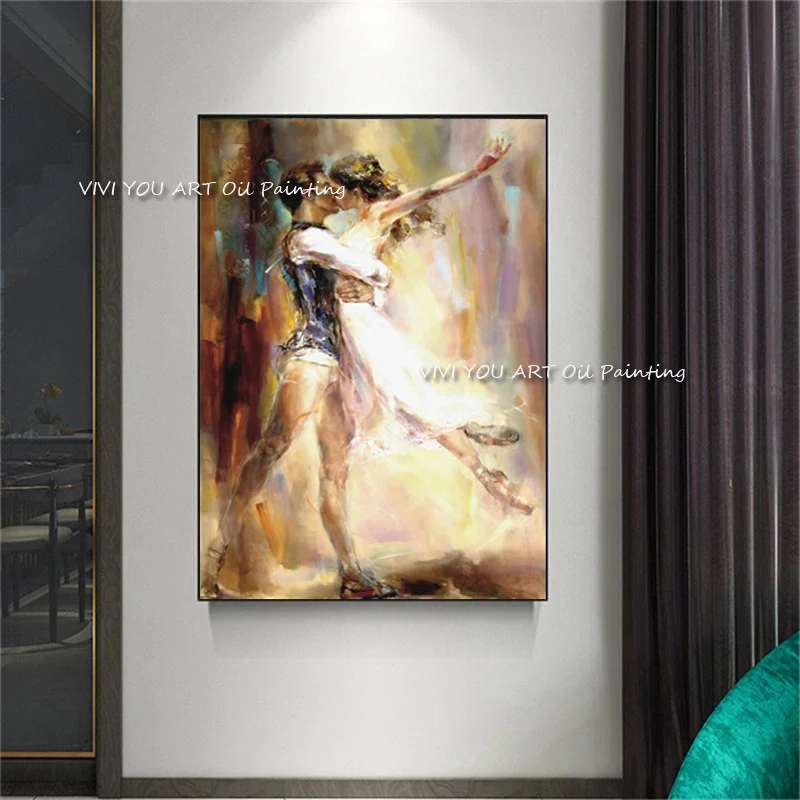 The Top Selling Abstract Wedding Man And Woman Wear Dress Happy Oil Paintings On Canvas Artwork for Living Room Home Decoration