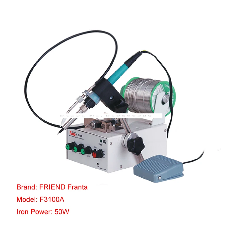 1pcs Automatic tin feeding machine constant temperature soldering iron Teclast iron F3100A multi-function foot soldering machine