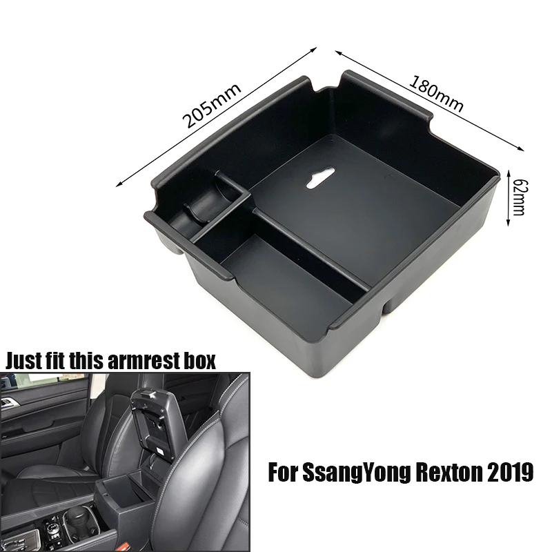 Car Accessories Armrest Storage Box For SsangYong Tivoli Rexton Center Console Container Storage Organizer